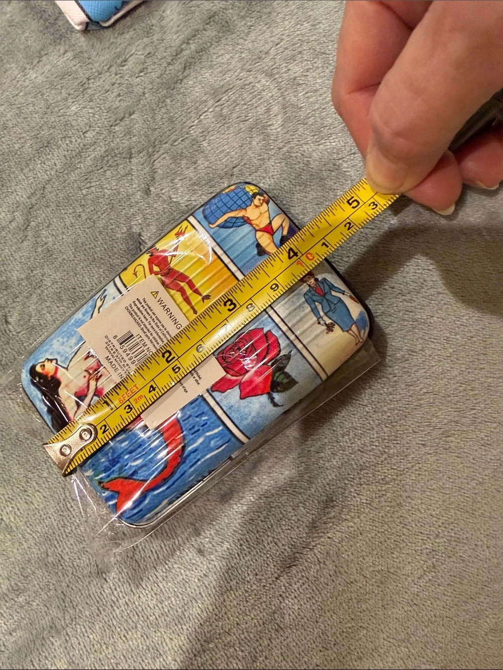 Loteria Print Crossbody Bag and Matching Card Holder